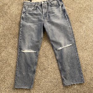 Rag & Bone Grey High Rise Maya Jeans